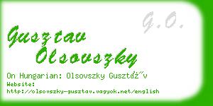 gusztav olsovszky business card